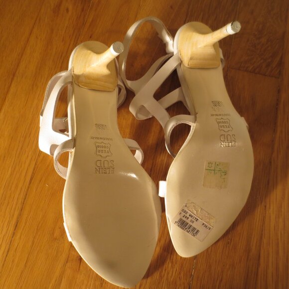 NNB PLEIN SUD White Mid Heel Sandals - Picture 9 of 10